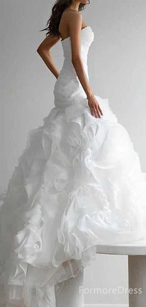 Popular Strapless A-line Long Wedding Dress, WD131