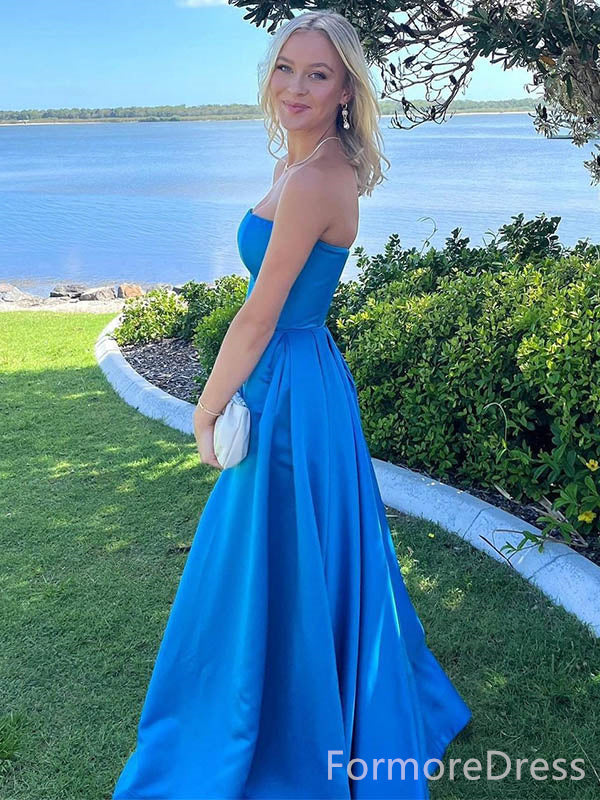 Elegant Srapless A-line Long Prom Dress, Evening Dress, PD108