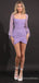 Elegant Square Long Sleeves A-line Short Mini Homecoming Dress,  HD110