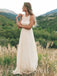 Simple sleeveless A-line Long Wedding Dress,  WD07