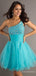 Sparkly One Shoulder A-line Short Mini Long Homecoming Dress,  HD115