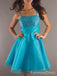 Elegant Spaghetti Strap A-line Short Mini Long Homecoming Dress,  HD116