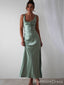 Elegant Split Side A-line Long Bridesmaid Dress,  BD137