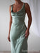 Elegant Split Side A-line Long Bridesmaid Dress,  BD137