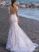 Elegant V-neck Off-Shoulder Mermaid Long Wedding Dress, WD136