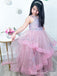 Elegant Tulle Appliques A-line Long Flower Girl Dress,  FGD83