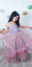 Elegant Tulle Appliques A-line Long Flower Girl Dress,  FGD83