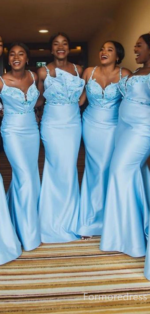 Mismatched Elegant  Spaghetti Strap Mermaid Long Bridesmaid Dress,  BD149