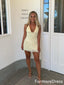 Sexy V-neck Spaghetti Strap A-line Short Mini Homecoming Dress,  HD13