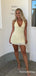 Sexy V-neck Spaghetti Strap A-line Short Mini Homecoming Dress,  HD13