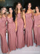 Elegant Spaghetti Strap Mermaid Long Bridesmaid Dress,  BD160