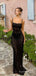 Sexy Black Spaghetti Strap Mermaid Long Prom Dress, Evening Dress,PD131