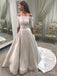 Elegant Strapless Lace A-line Long Wedding Dress, WD145