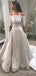 Elegant Strapless Lace A-line Long Wedding Dress, WD145