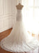 Gorgeous Strapless Lace Appliques Mermaid Long Wedding Dress, WD146