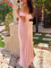 Elegant Pink Off-Shoulder Mermaid Long Prom Dress, Evening Dress,PD141