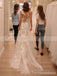 Sexy See Through Lace Mermaid Long Wedding Dress, WD154