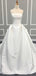 Elegant Strapless Sleeveless A-line Long Wedding Dress, WD155