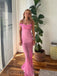 Sexy Pink A-line Spaghetti Strap Long Prom Dress,Evening Dress,PD19