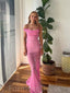 Sexy Pink A-line Spaghetti Strap Long Prom Dress,Evening Dress,PD19