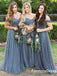 Unike Off-shoulder Sweatheart A-line Long Bridesmaid Dress,  BD12