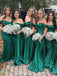 Elegant V-neck Off-Shoulder Mermaid Long Bridesmaid Dress,  BD176