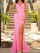 Elegant V-neck Spaghetti Strap Mermaid Long Prom Dress, Evening Dress,PD150