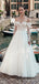 Elegant Sweatheart Off-Shoulder Strapless A-line Long Wedding Dress, WD164