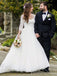 Elegant Long Sleeves A-line Long Wedding Dress, WD165