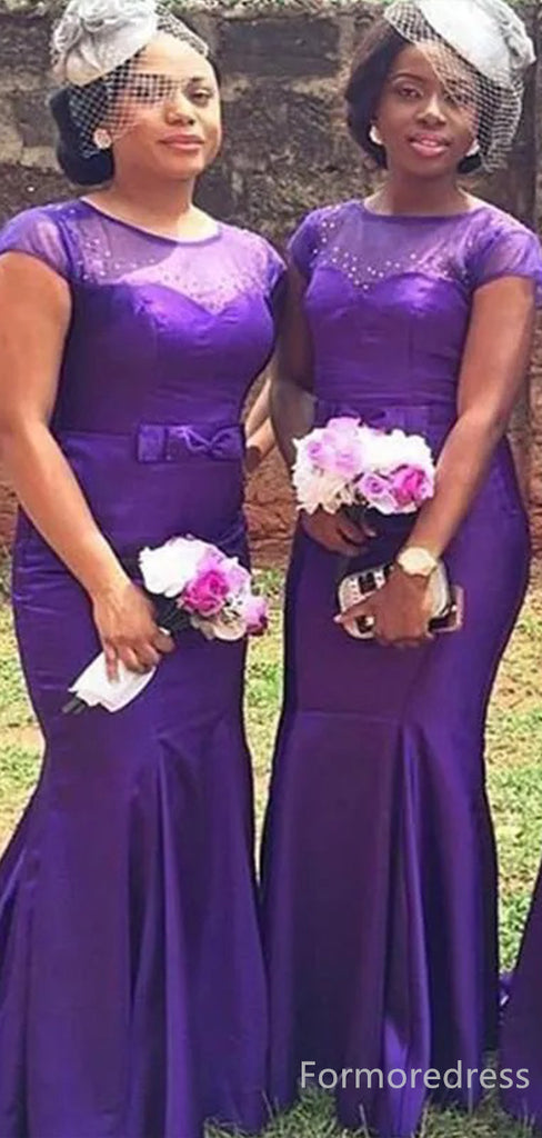 Elegant Sweatheart Mermaid Long Bridesmaid Dress,  BD181