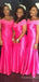 Sparkly V-neck Off-Shoulder Mermaid Long Bridesmaid Dress,  BD182