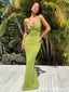 Simple V-neck Mermaid Sleveless Long Prom Dress,PD153