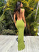 Simple V-neck Mermaid Sleveless Long Prom Dress,PD153