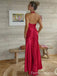 Popular Red Halter V-neck Mermaid Sleveless Long Prom Dress,PD154