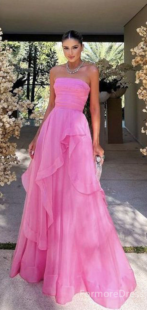 Popular Strapless A-line Long Prom Dress,Evening Dress,PD155