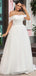 Elegant Off-Shoulder Strapless A-line Long Wedding Dress, WD175