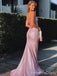 Sparkly Pink Strapless Mermaid Long Prom Dress,Evening Dress,PD162