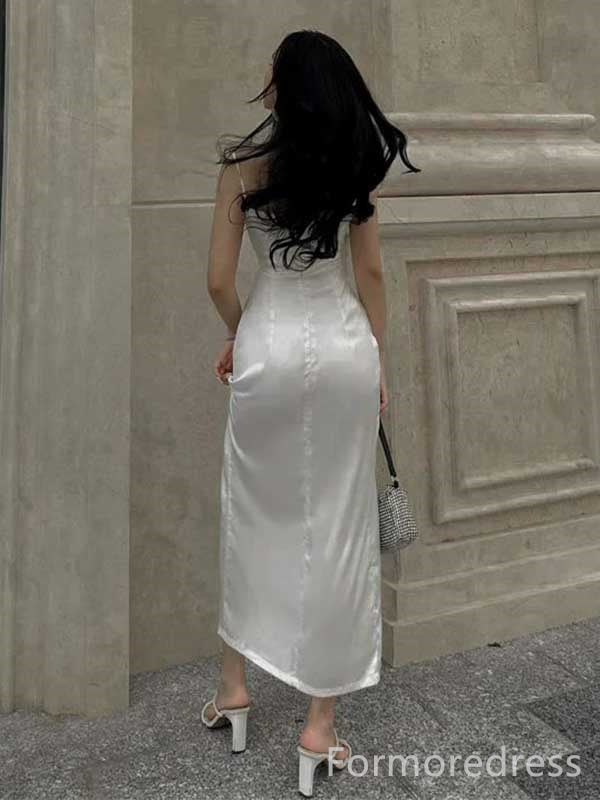 Elegant Spaghetti Strap A-line Split Side Long Prom Dress,Evening Dress,PD166