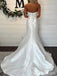 Elegant V-neck Strapless Mermaid Long Wedding Dress, WD181