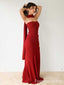 Simple Red Strapless Mermaid Long Prom Dress,Evening Dress,PD181