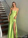 Simple Spaghetti Strap Split Side A-line Long Prom Dress,Evening Dress,PD182