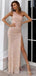 Elegant One Shoulder Split Side A-line Prom Dress,Evening Dress,PD196