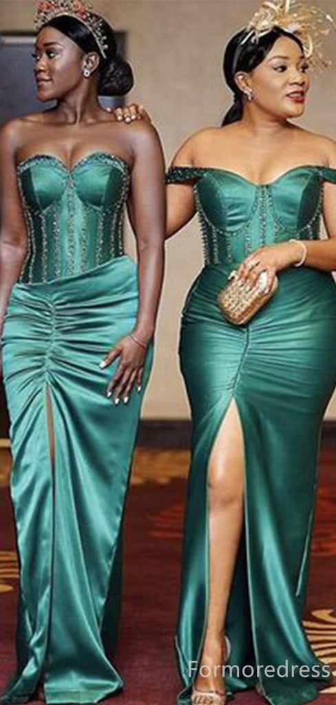 Mismatched Elegant Sweatheart Split Side Mermaid Long Bridesmaid Dress,BD203