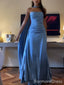 Elegant Blue Strapless Mermaid Prom Dress,Evening Dress,PD202