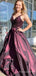 Sparkly V-neck Spaghetti Strap A-line Prom Dress,Evening Dress,PD206