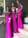 Sparkly Off-Shoulder Mermaid Long Bridesmaid Dress,BD215