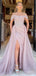 Elegant Strapless Off-Shoulder Split Side A-line Prom Dress,Evening Dress,PD208