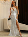 Sparkly One Shoulder Split Side Mermaid Prom Dress,Evening Dress,PD211