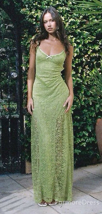 Elegant V-neck Spaghetti Strap A-line Prom Dress,Evening Dress,PD215