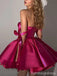 Sexy Sweatheart Off-Shoulder A-line Short Mini Long Homecoming Dress,  HD122